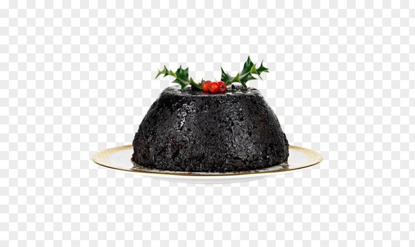 Christmas Pudding Figgy Custard Black PNG