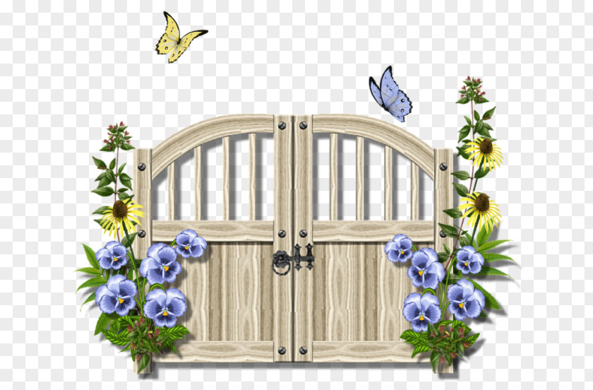Gate With Flowers Clip Art Image Download Design PNG