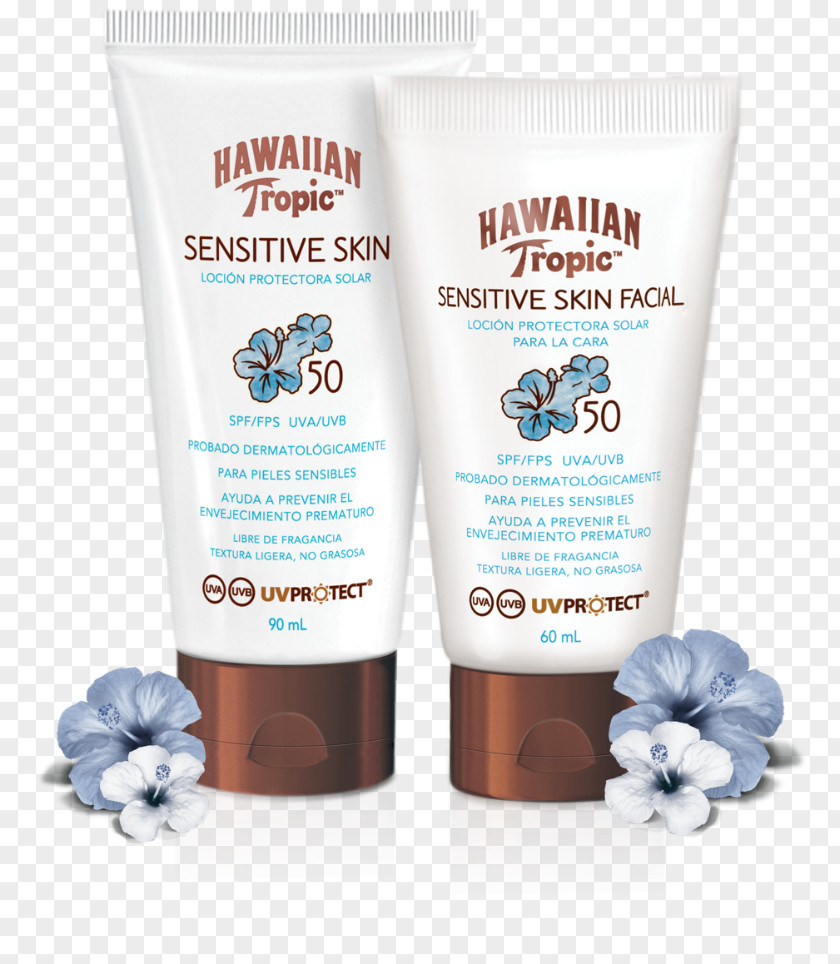 Face Lotion Sunscreen Cream Hawaiian Tropic Cosmetics PNG