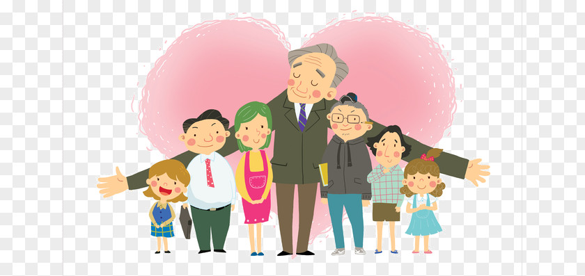 Family Cartoon Teacher Illustration PNG