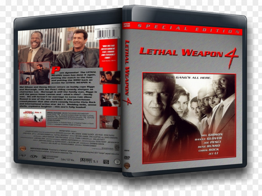 Lethal Detective Ng Weapon DVD Cover Art Blu-ray Disc PNG