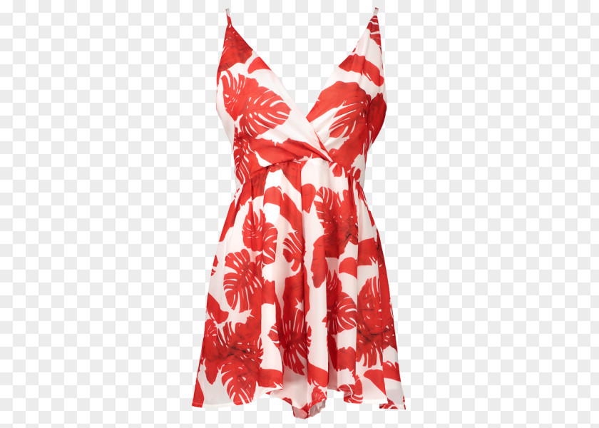 Tropical Print Cocktail Dress Neck PNG