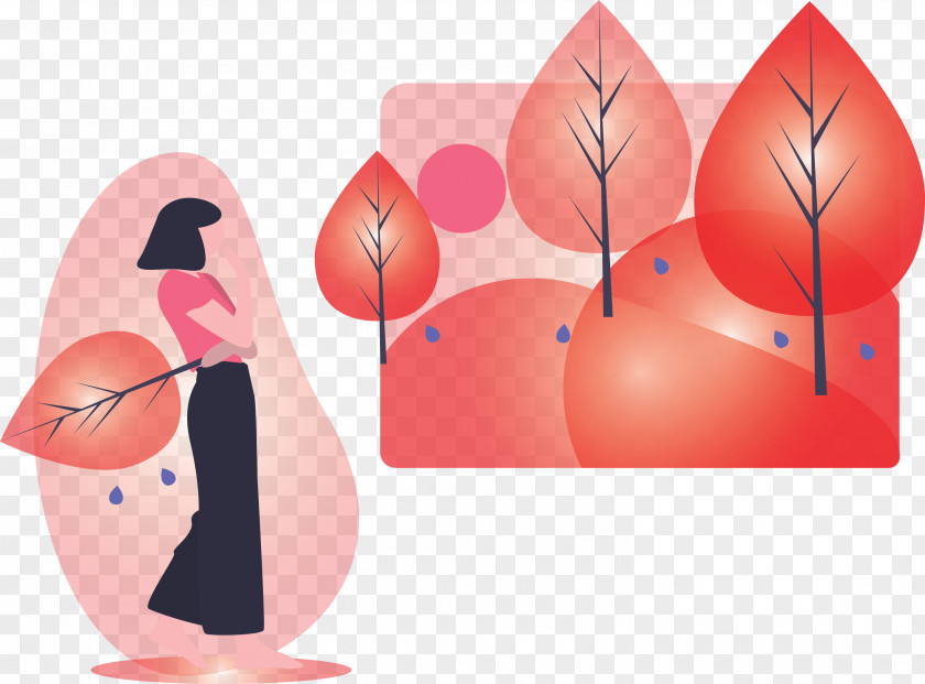 Forest Tree Girl PNG