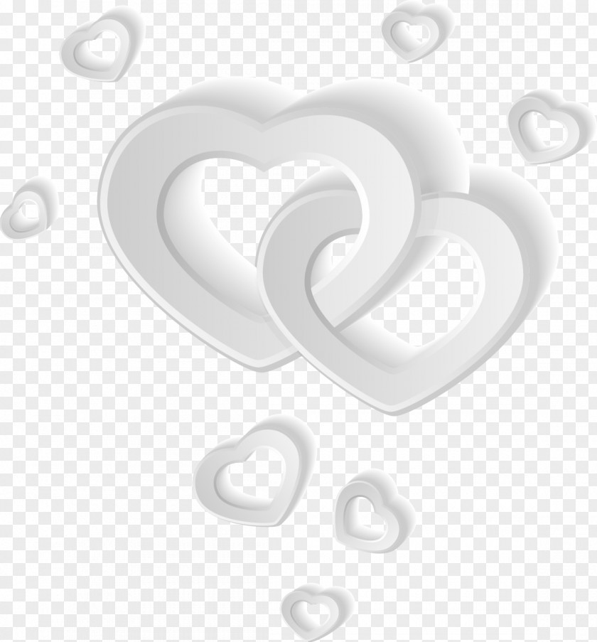 White Heart-shaped Elements Heart PNG