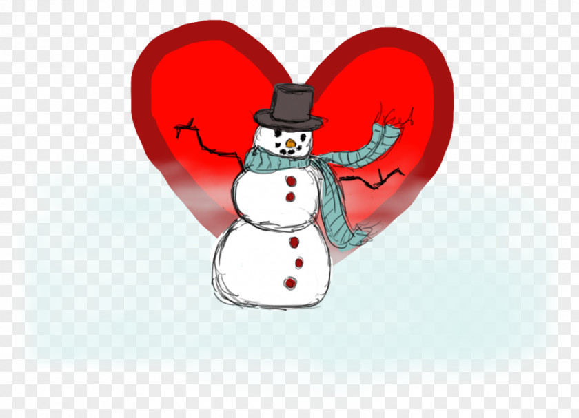 Drawing Snowman Love Character Animated Cartoon Fiction The PNG