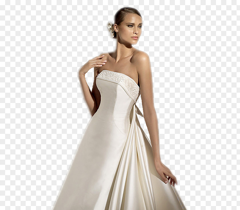 Dress Wedding Bride Gown Ivory PNG