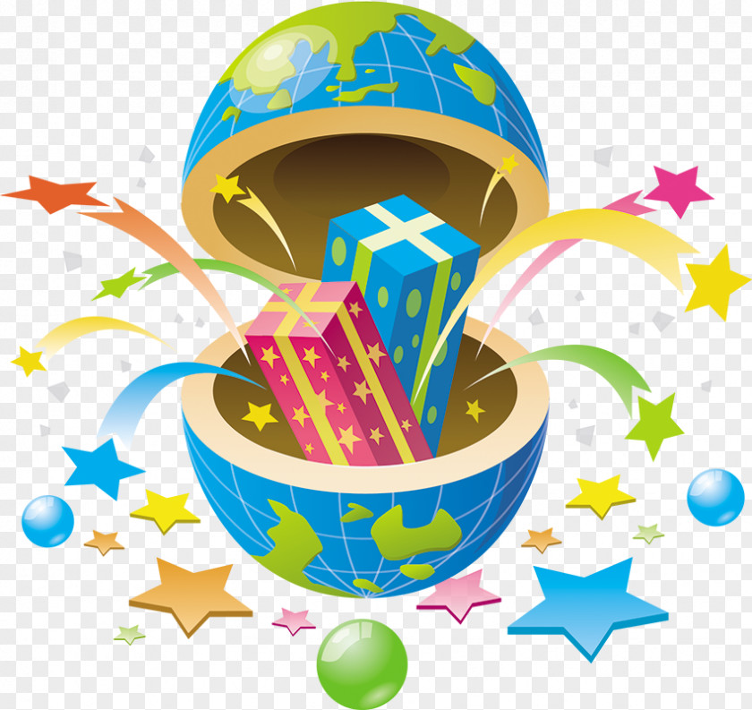 Earth Fireworks Cartoon PNG