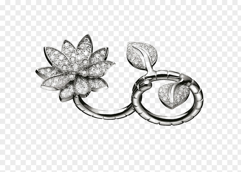 Lotus Ring Earring Van Cleef & Arpels Jewellery Wedding PNG