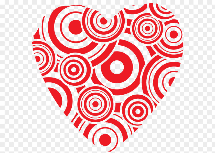 Spiral Red Valentines Day Heart PNG