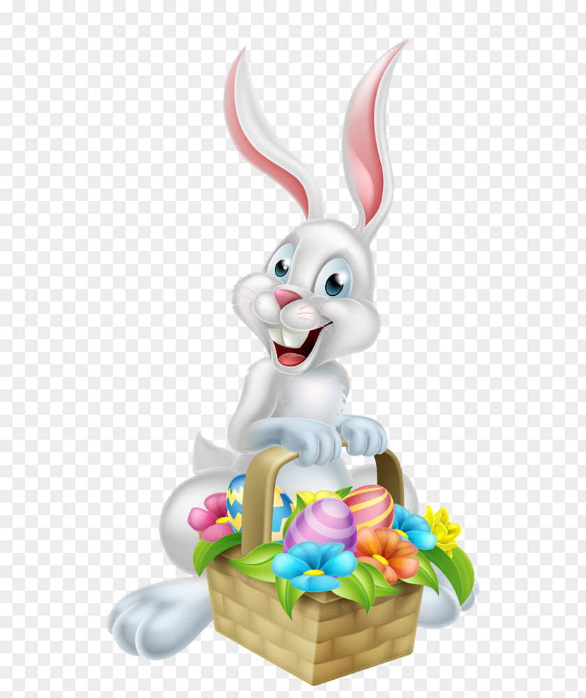 Decorative Patterns Bunny Carrying Easter Eggs Egg Hunt Illustration PNG