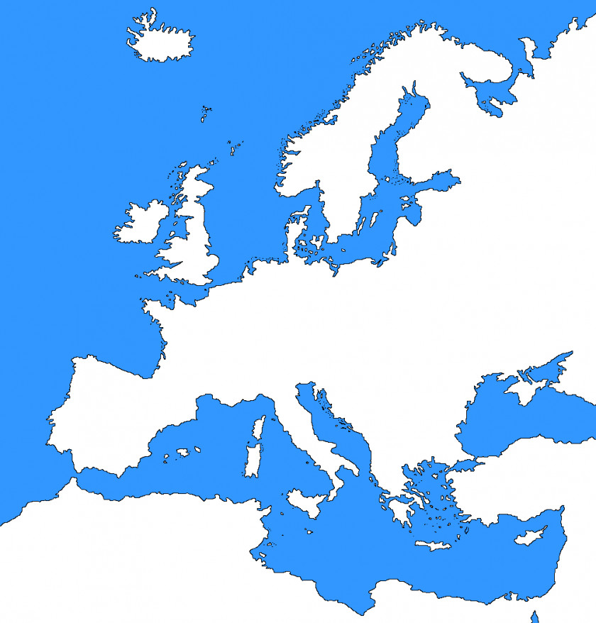 Europe Cliparts Blank Map Border World PNG