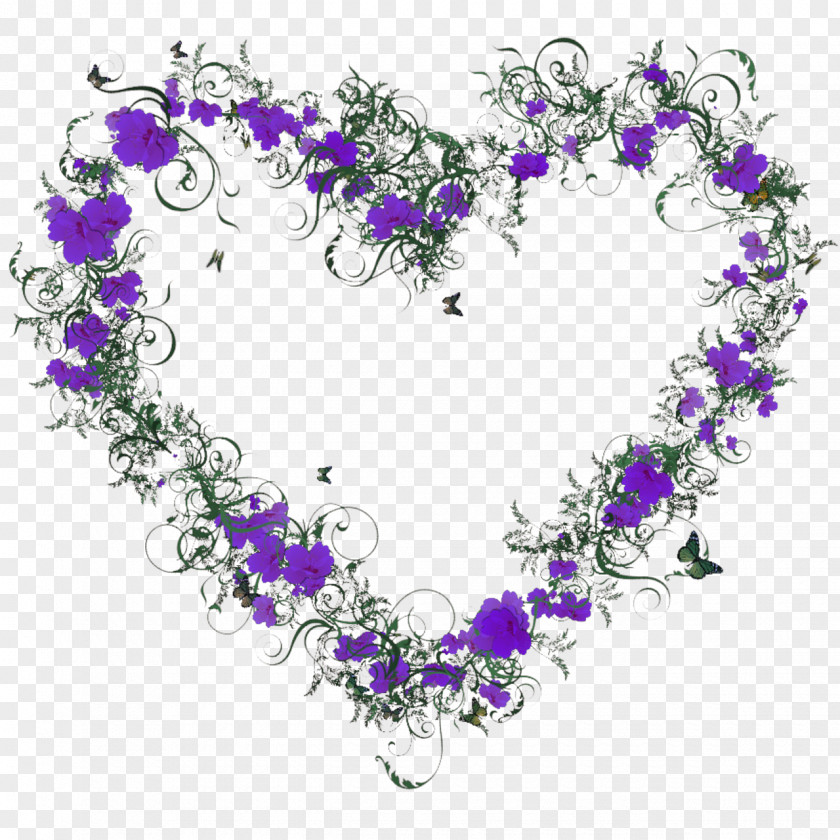 Flower Heart Jewellery Clip Art PNG