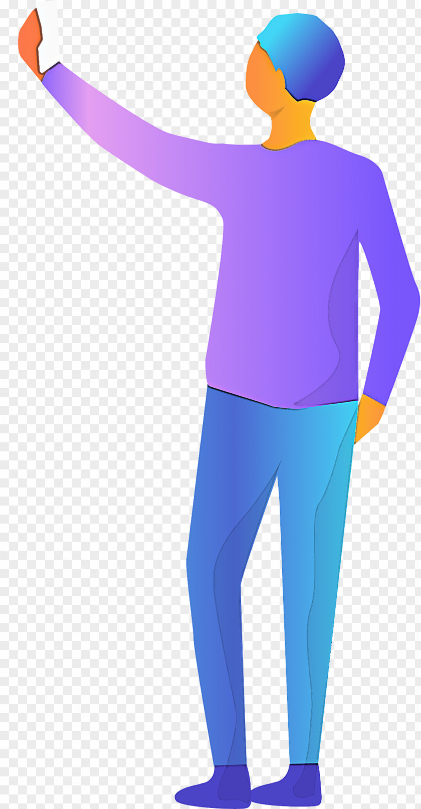 Standing Purple Electric Blue PNG