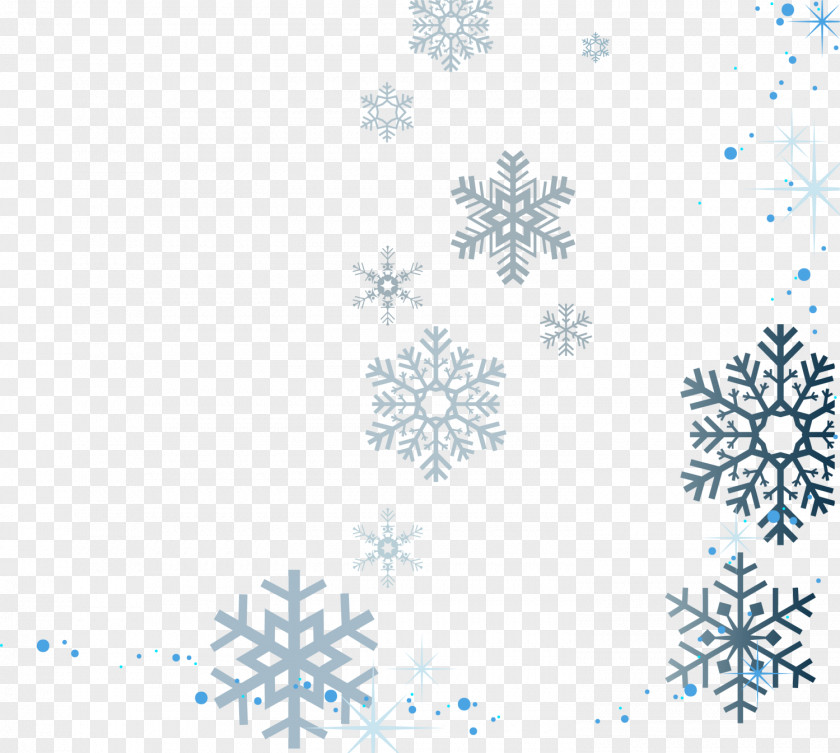 Black Floating Snowflakes Snowflake Poster PNG