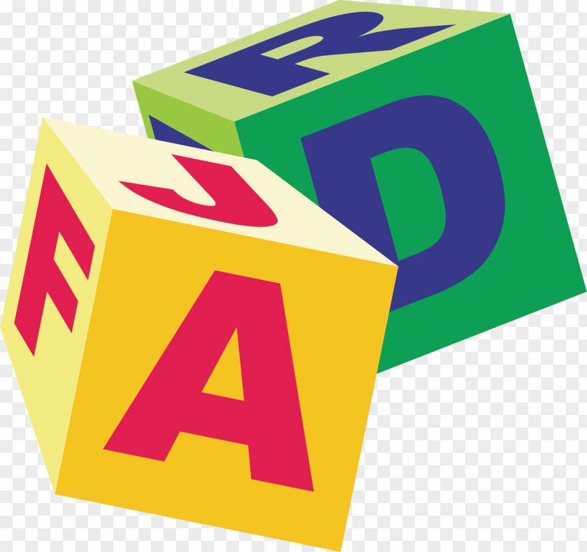 Hand Painted Colorful Dice Cube Letter PNG