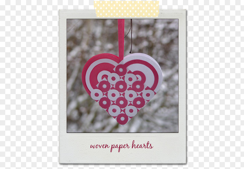 Paper Hearts Weaving Craft Christmas Ornament Felt PNG