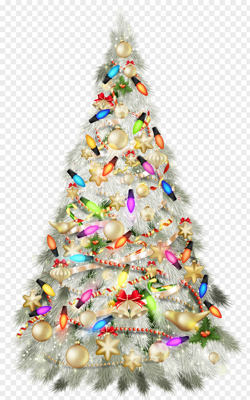 Transparent Christmas Silver Deco Tree Clipart Day Clip Art PNG