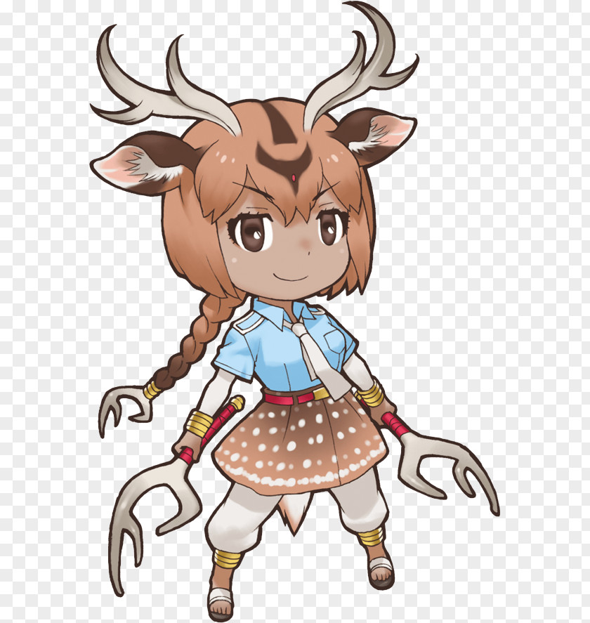 Kemono Friends Yezo Sika Deer Chital Fennec Fox PNG