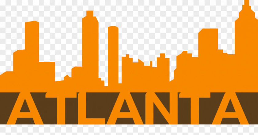 Silhouette Atlanta Skyline Drawing PNG