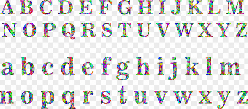 Alphabet Fonts Low Poly Letter Case PNG