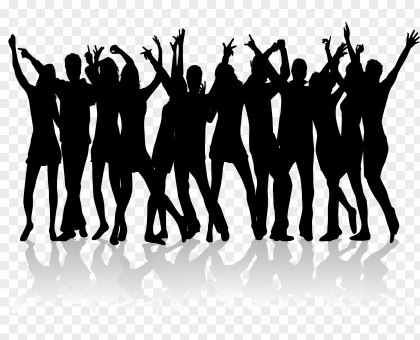 Dancing Material For Many People Dance Silhouette Nightclub Clip Art PNG