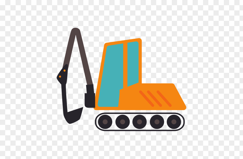 Excavator Vector Graphics Backhoe Loader Heavy Machinery Construction PNG