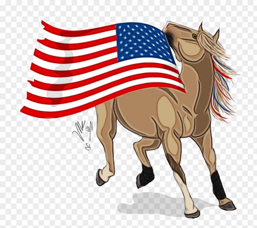 Mane Flag Of The United States Mustang Rein Horse PNG