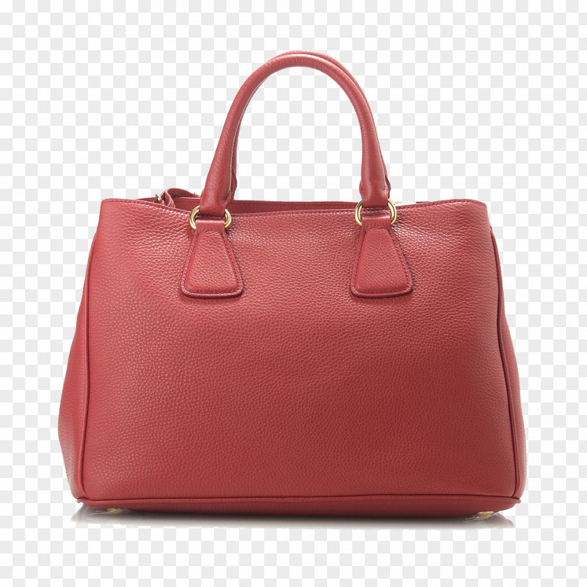 PRADA Leather Hand Bags Handbag Tote Bag Briefcase PNG