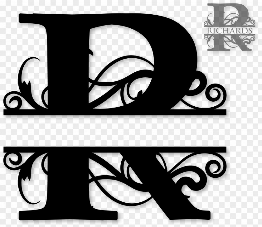R Letter Monogram Alphabet Initial Clip Art PNG