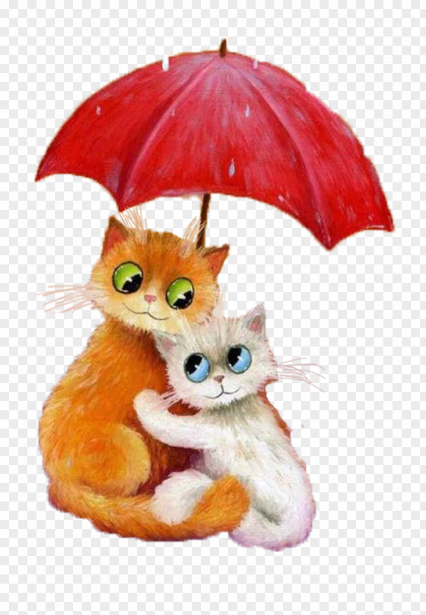 Rainy Day Material Free Download Cat Kitten Felidae Mouse Painter PNG