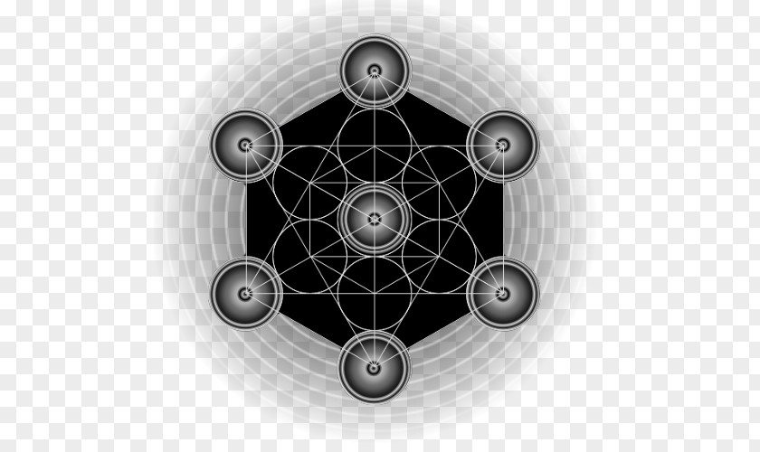Metatrons Cube Hexagon Metatron's Overlapping Circles Grid Design Tile PNG