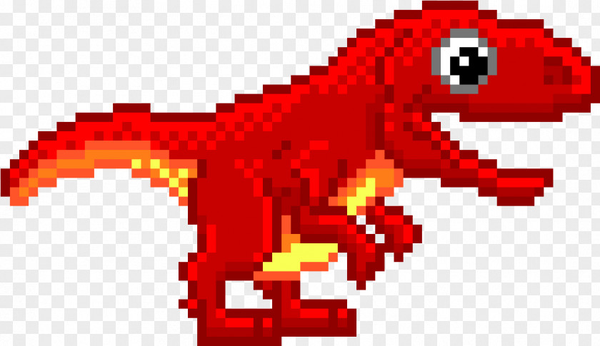 Red Drawing Dinosaur PNG