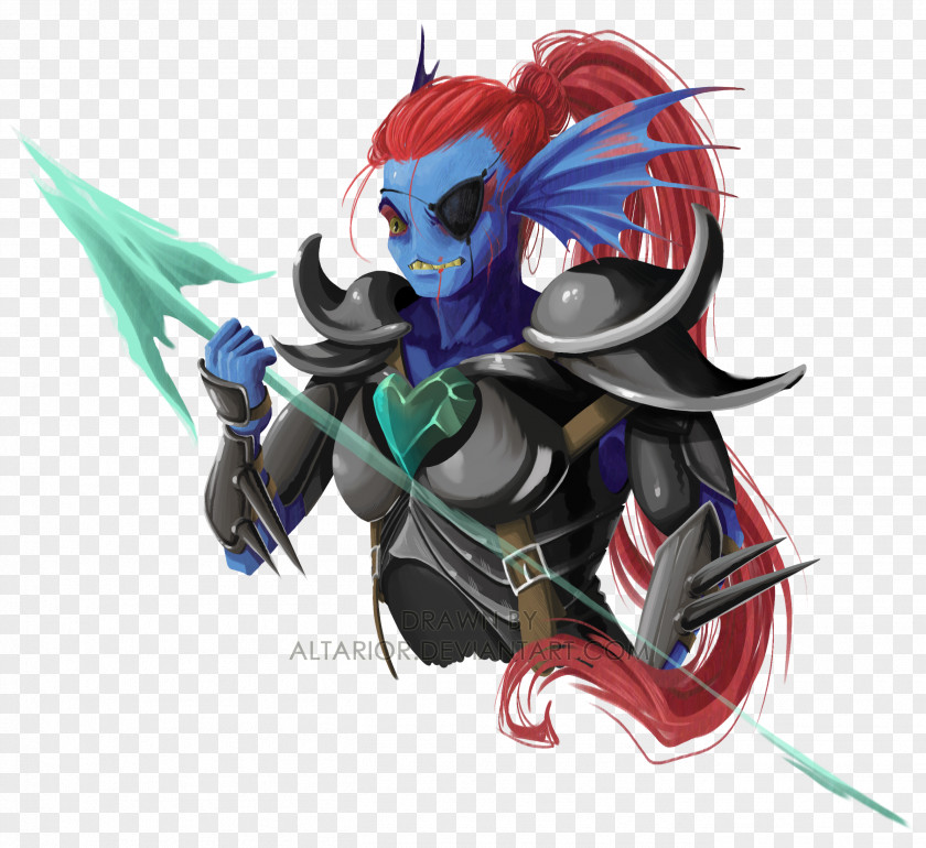 Undyne Work Of Art Portrait DeviantArt PNG