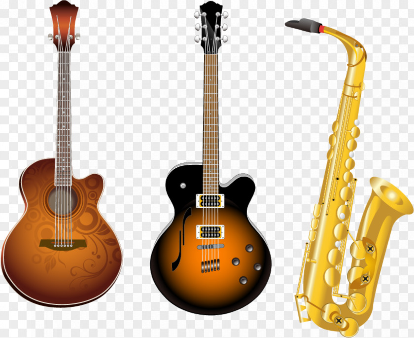 Violin Saxophone Vector Material Brass Instrument Musical Woodwind PNG