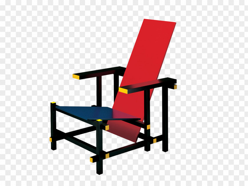 Chair Red And Blue Bauhaus De Stijl Wassily PNG
