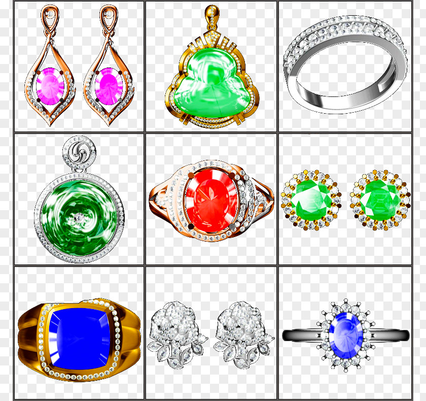 Gorgeous Jewelry Collection Earring Gemstone Jewellery PNG