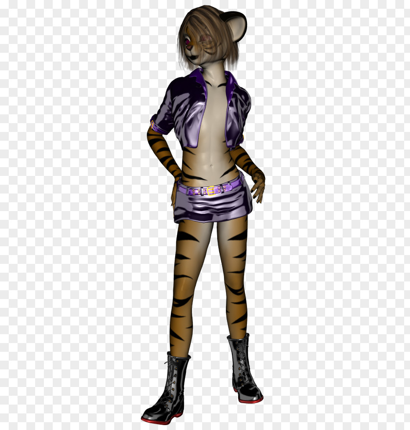 Holographic Skirt Jacket Black Hair Human Illustration Brown Purple PNG