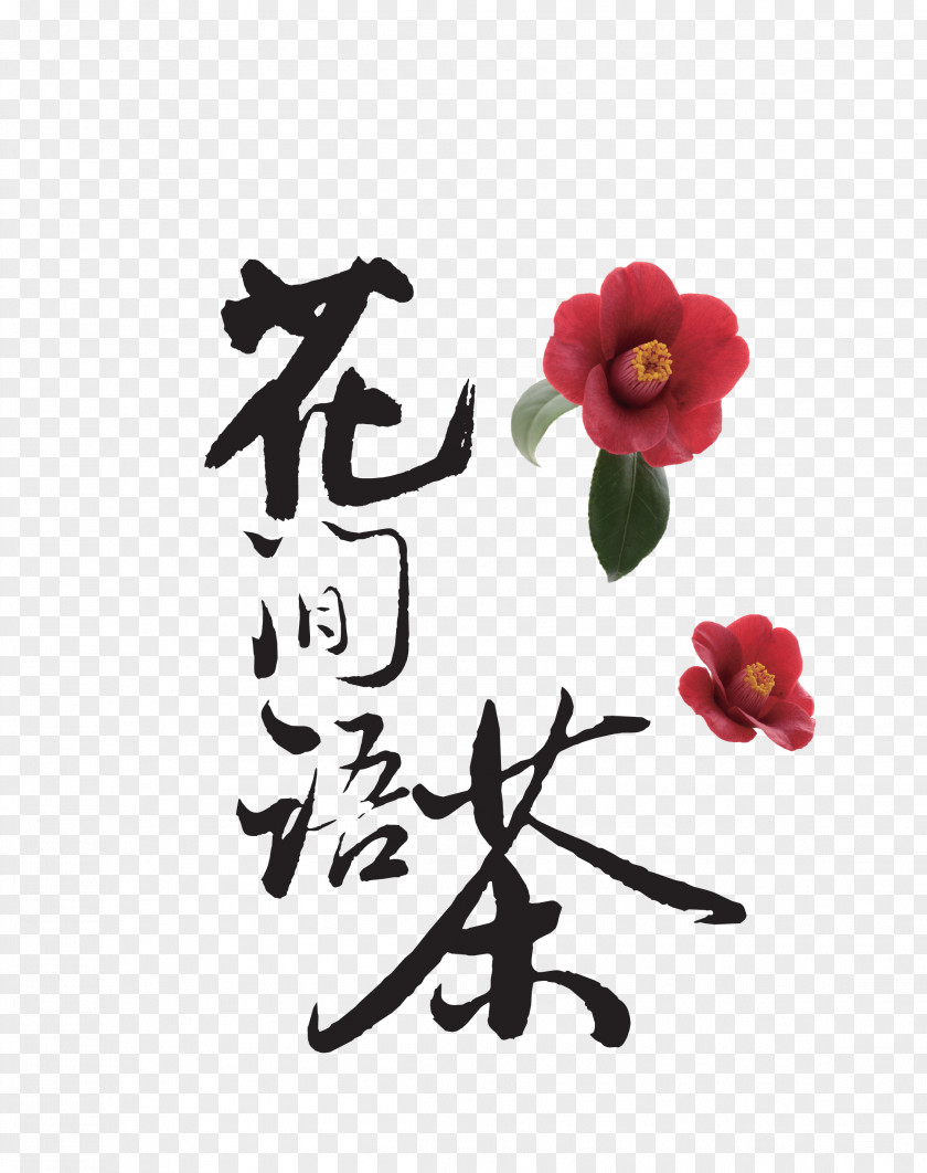 Vector Colored Flowers Decorated With Tea Propaganda Word Xinyang Maojian Tieguanyin Flowering PNG