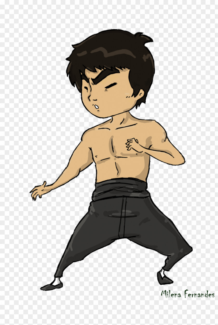 Cartoon Bruce Lee Illustration Animated Boy Human Behavior PNG