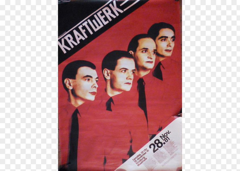 Concert Poster Ralf Hütter Kraftwerk The Man-Machine Autobahn Album PNG