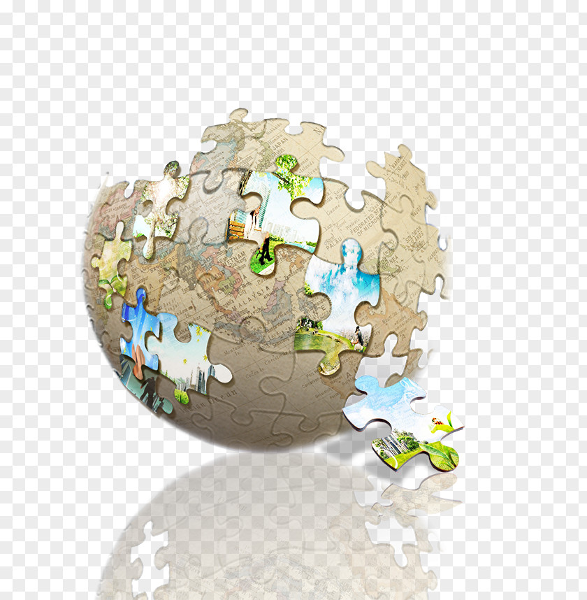 Creative Small Planet Puzzle Jigsaw Company Business PNG