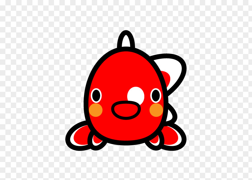 Red Goldfish White Black Clip Art PNG