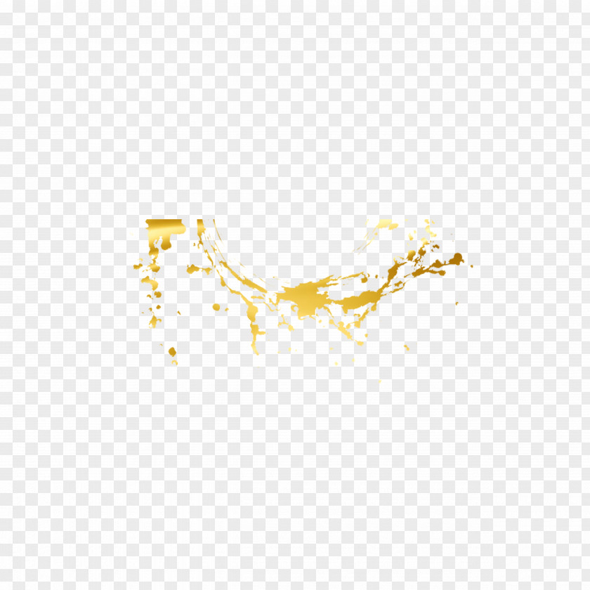 Golden Water Stain Yellow Computer Wallpaper PNG