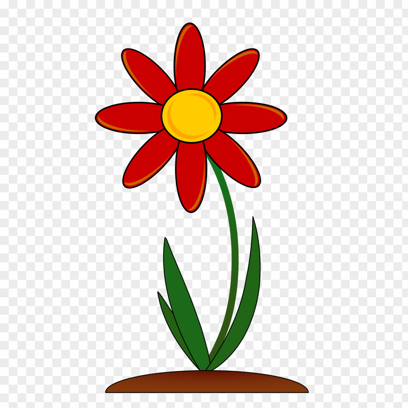 Red Flower Pressed Craft Drawing Clip Art PNG