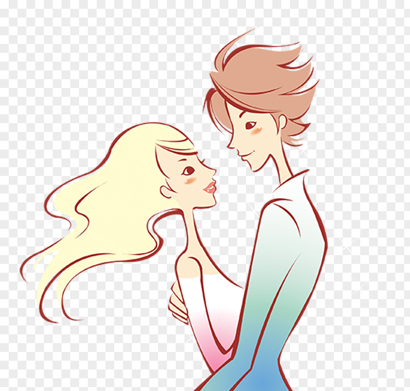 Cartoon Couple Icon PNG