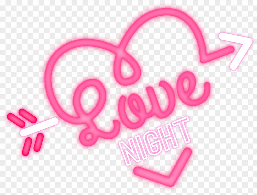 Neon Pink Slime Word Portable Network Graphics Love Valentine's Day Heart PNG