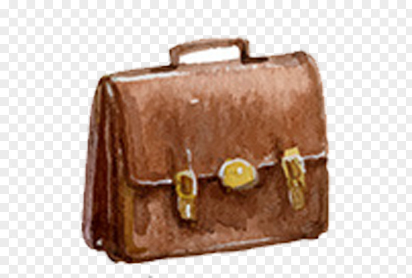 Brown Bag Handbag Briefcase Leather PNG