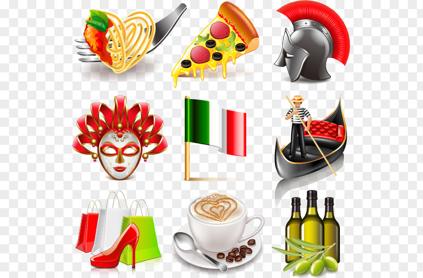 Countries With National Flags Icon Vector Material Characteristics, Italy Royalty-free Illustration PNG