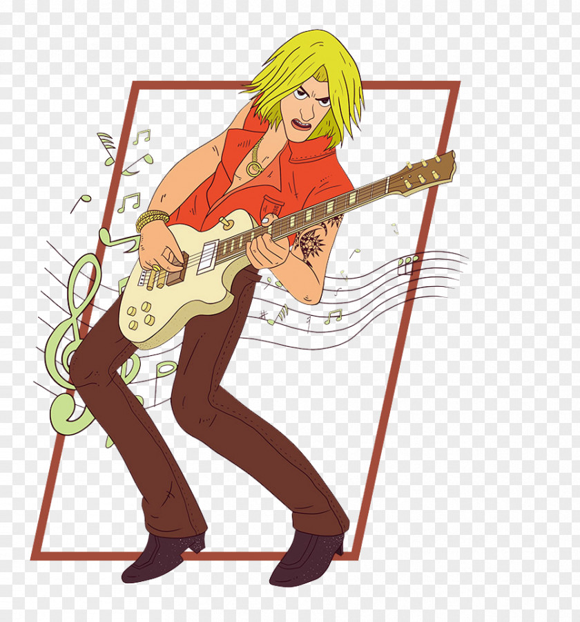 Play Guitar Boy Download Illustration PNG