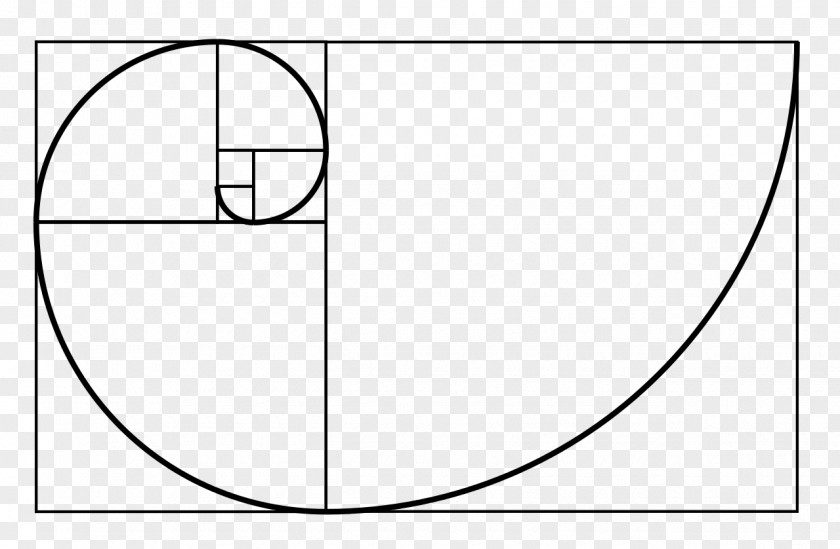 Squares Golden Ratio Spiral Rectangle PNG